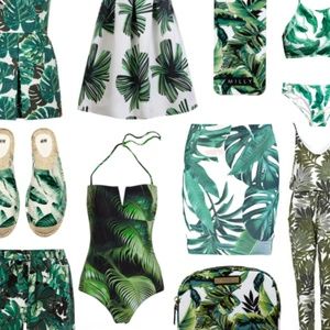 [Forever 21] Green Leaf Flowers Top T-shirt Size S